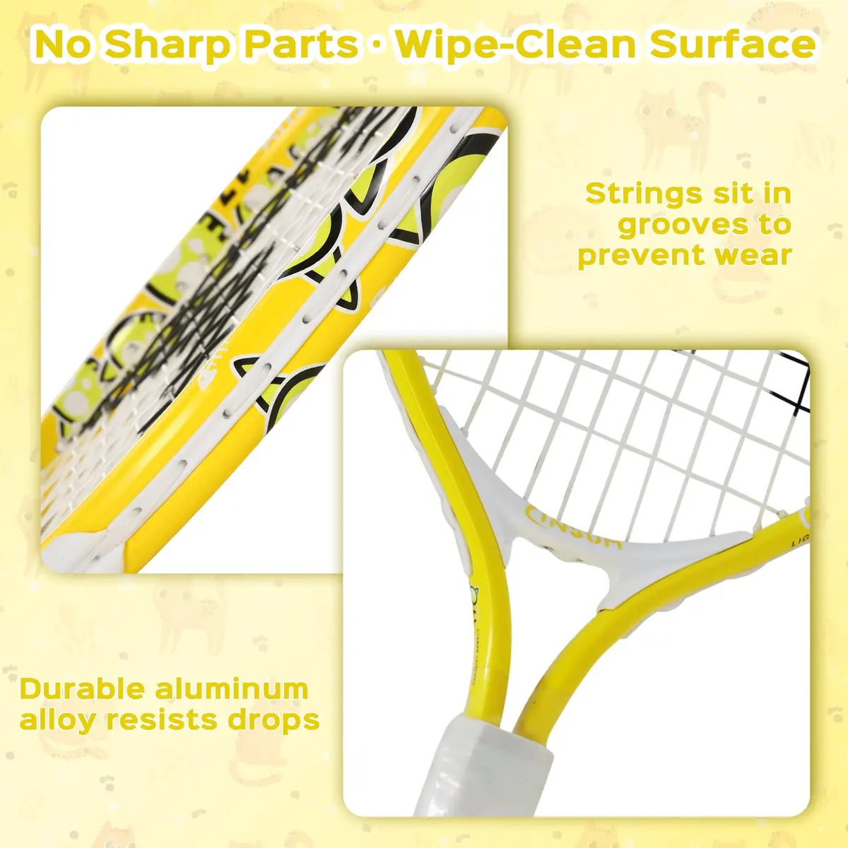 INSUM Junior Tennis Racket 17 Inch (43 cm) Ages 2–3 | Lightweight Aluminum Beginner Racquet with Cover - view 3