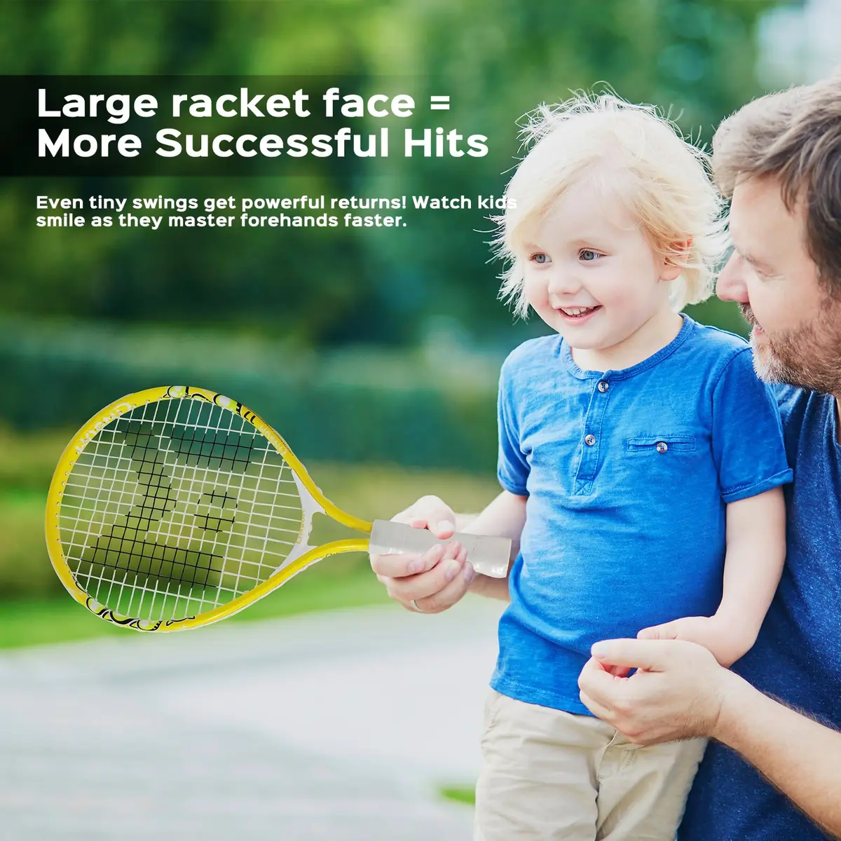 INSUM Junior Tennis Racket 17 Inch (43 cm) Ages 2–3 | Lightweight Aluminum Beginner Racquet with Cover - view 4