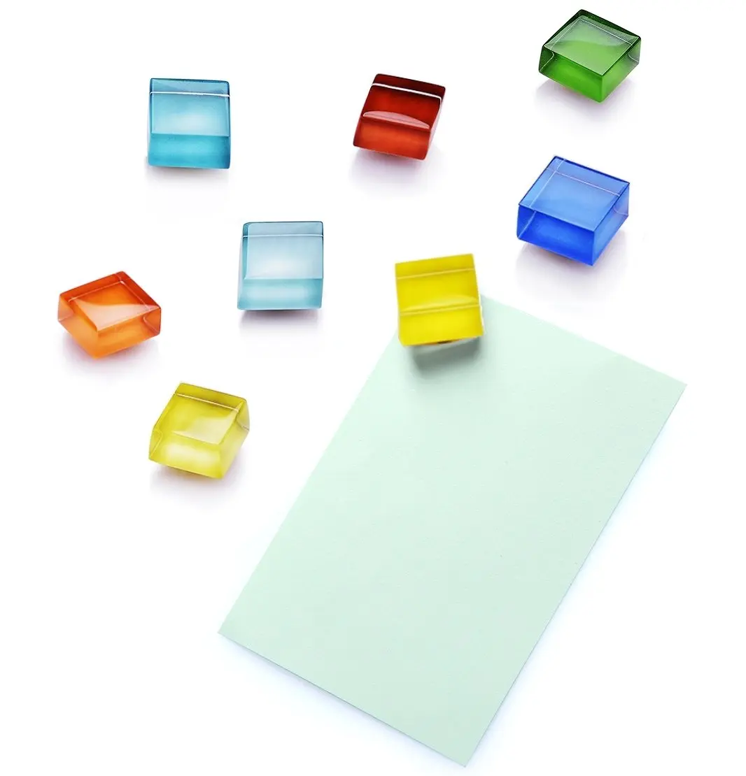 Mymazn 24 Color Refrigerator Magnets | Colorful Glass Decor for Office & Kitchen - view 2