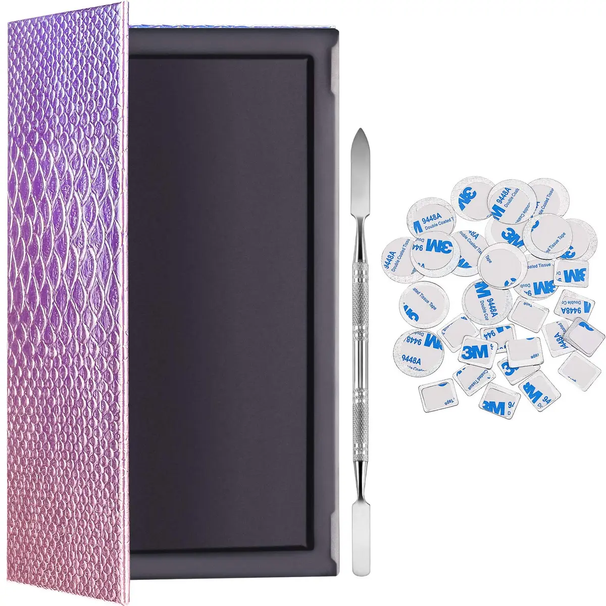 Sumind Empty Magnetic Palette Set with Spatula & 30 Stickers | Rectangle & Square, Colorful - main product image