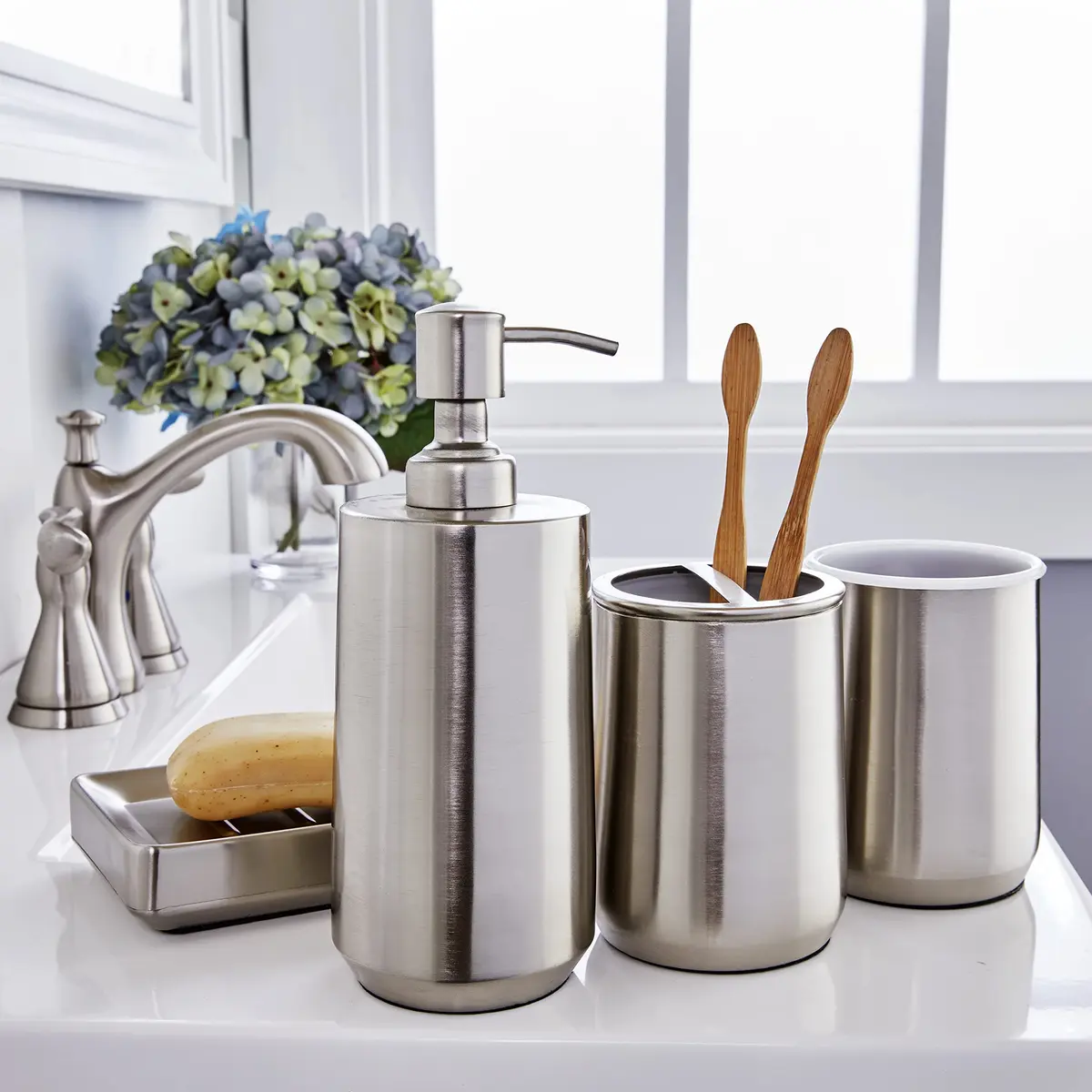 SKL Home Roche Soap Dispenser Stainless Steel | Modern Bathroom Accessory (70-120 chars) - view 5