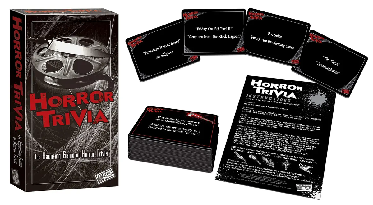 Endless Games Horror Trivia Card Game | 300 Questions for Teens & Adults | Halloween Party Fun - view 2