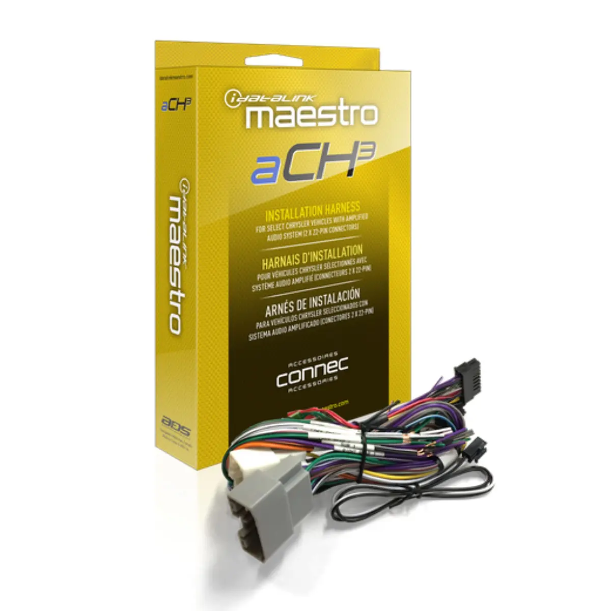 Idatalink Maestro HRN-AR-CH3 Plug and Play Amplifier T-Harness for 2012+ Chrysler, Dodge, Jeep Vehicles | Connects Factory to Aftermarket - main product image