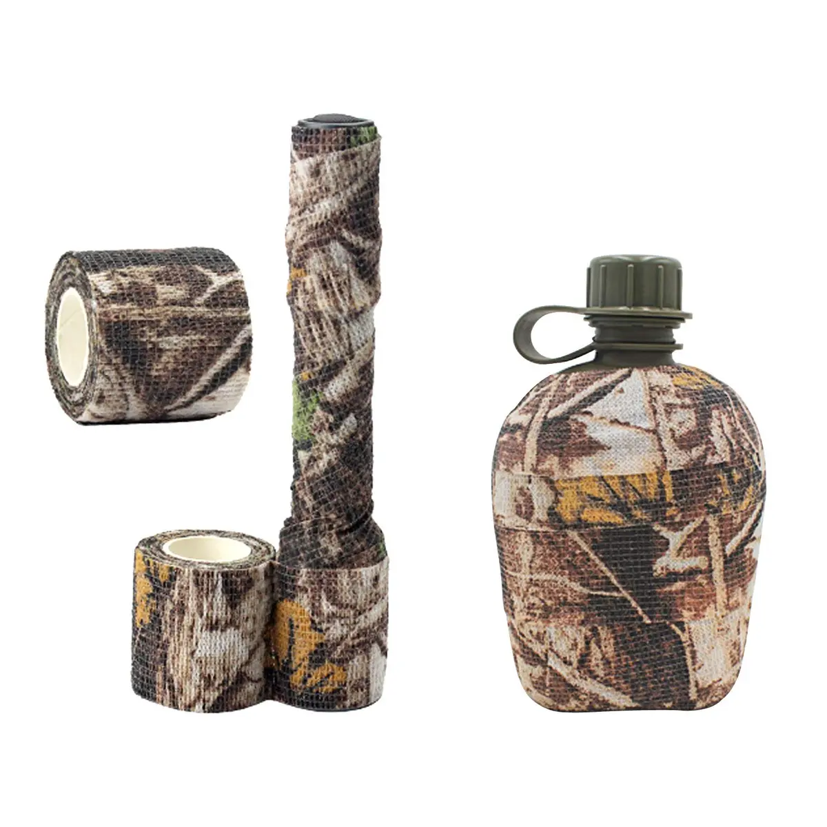 EAmber Camo Wrap Tape 5cm x 4.5m (4 Rolls) | Self-Adhesive, Reusable Concealment for Hunting Gear - view 7