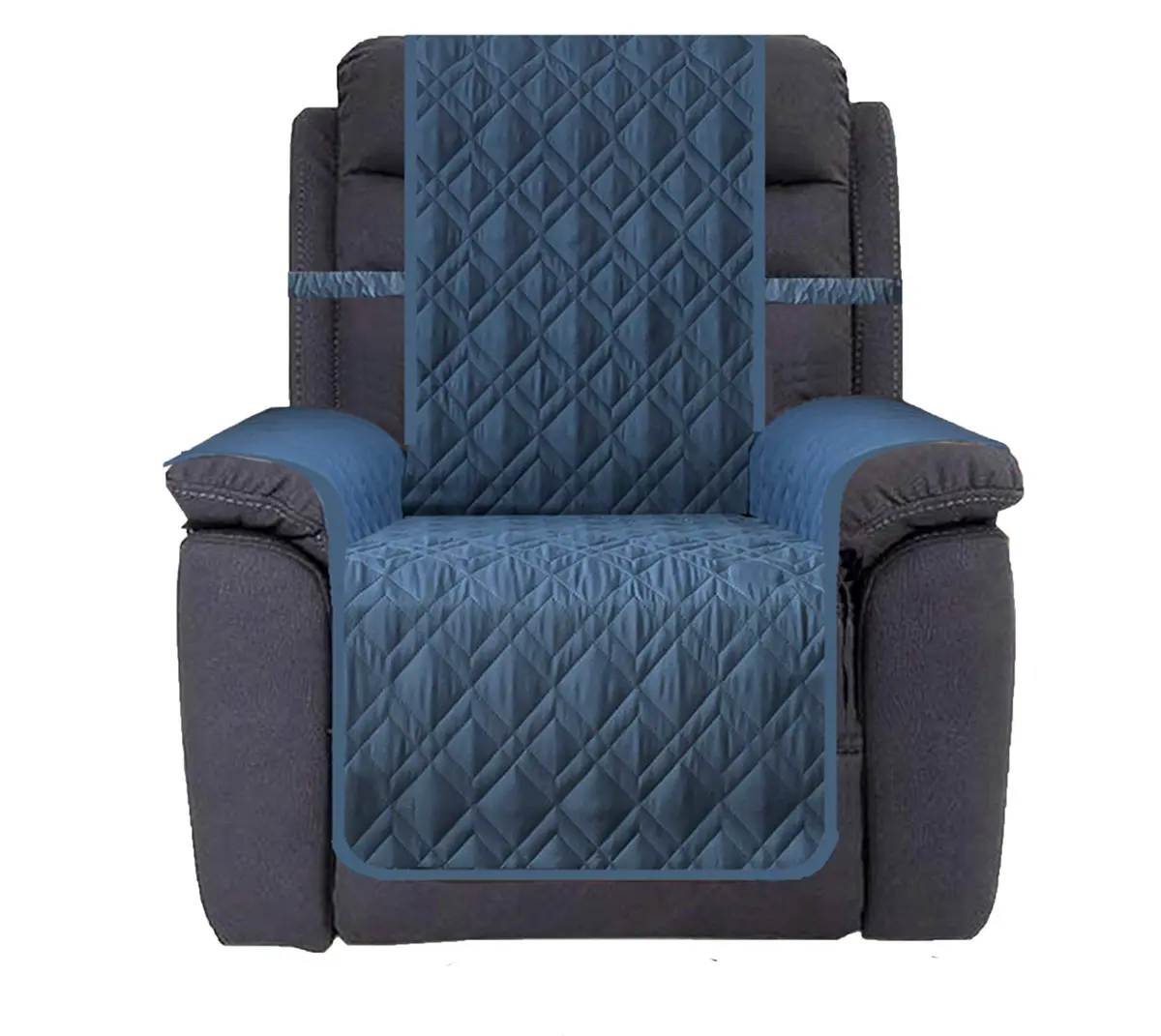 Ameritex Waterproof Nonslip Recliner Cover Stay in Place | Furniture Protector for Pets & Kids (Blue, 23") - main product image