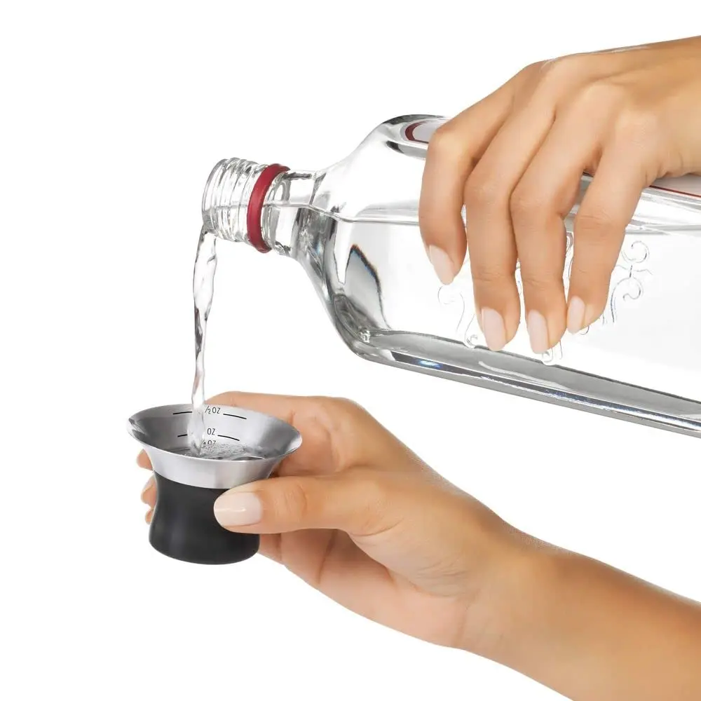 OXO Steel Cocktail Shaker with Strainer 24 oz | Leak-Proof, Stainless Finish, Easy-Jigger Cap - view 5