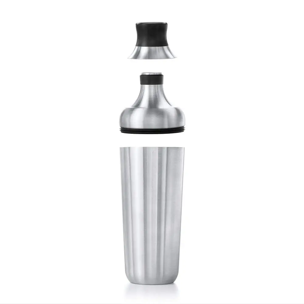 OXO Steel Cocktail Shaker with Strainer 24 oz | Leak-Proof, Stainless Finish, Easy-Jigger Cap - view 6