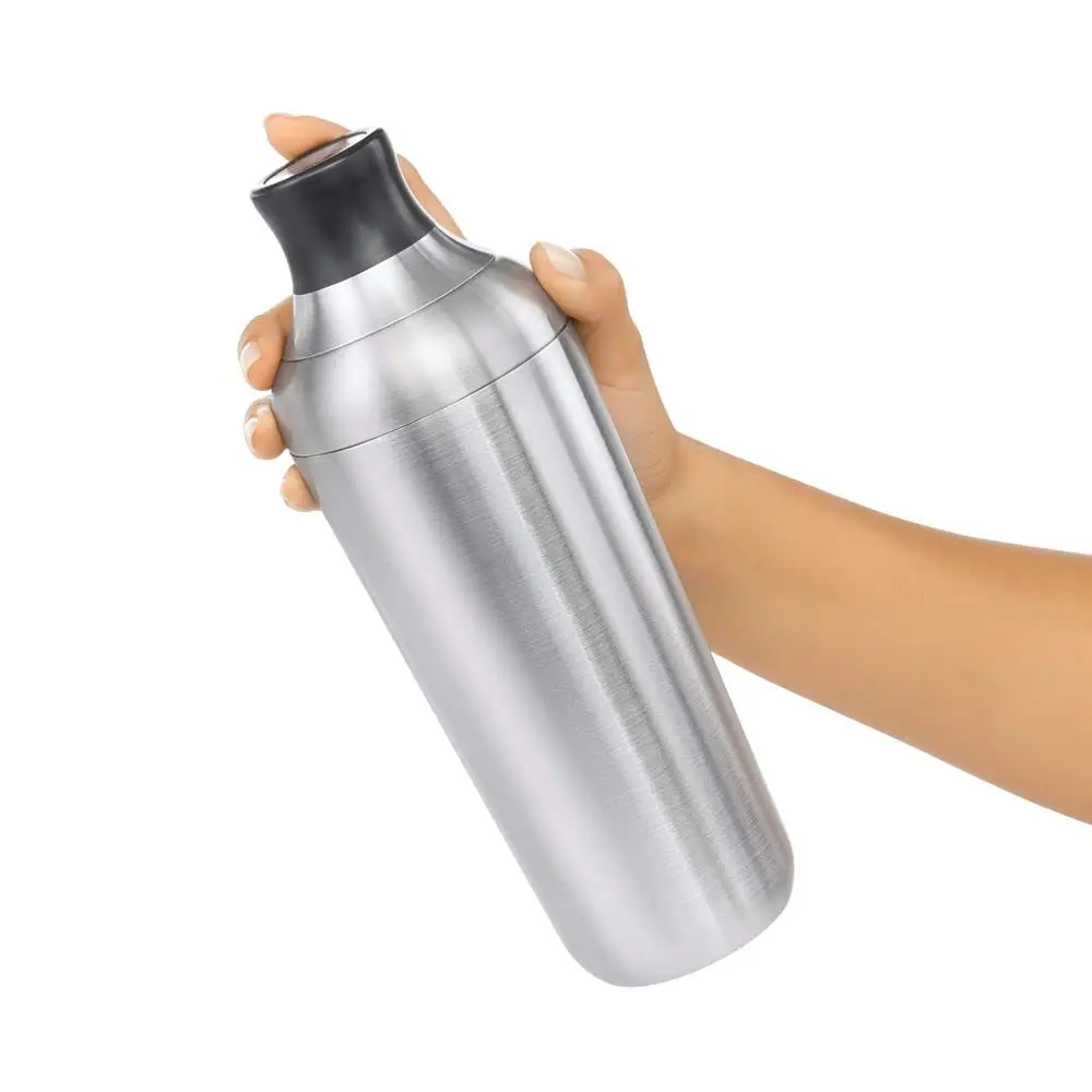 OXO Steel Cocktail Shaker with Strainer 24 oz | Leak-Proof, Stainless Finish, Easy-Jigger Cap - view 4