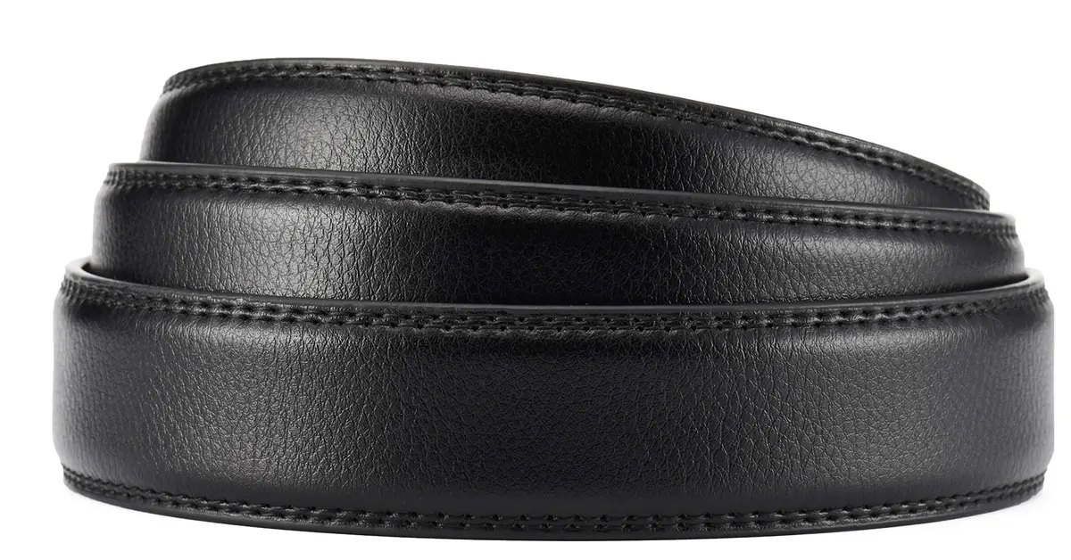 CHAOREN Ratchet Belt Replacement Strap 1.25" (32mm) Genuine Leather, Black | Adjustable Fit - view 2