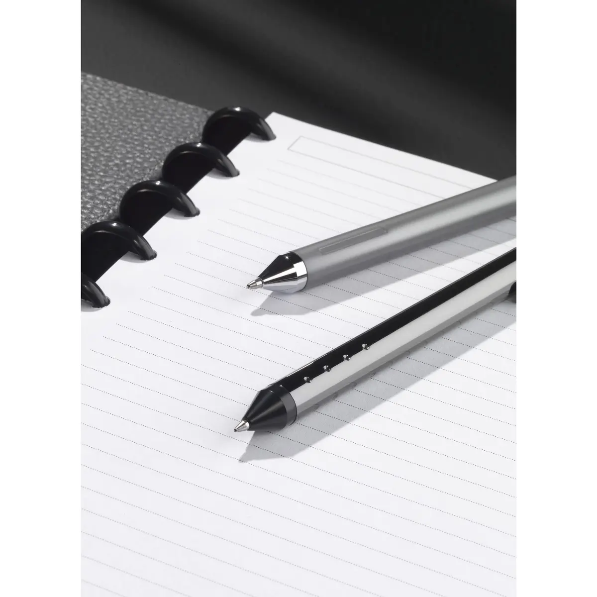 TUL Fine Writing Solid Metal Barrel Ballpoint Pen With 2 Refills, Medium Point, 1.0 mm, Silver Barrel, Assorted Ink Colors | Smooth Writing Instrument - view 5