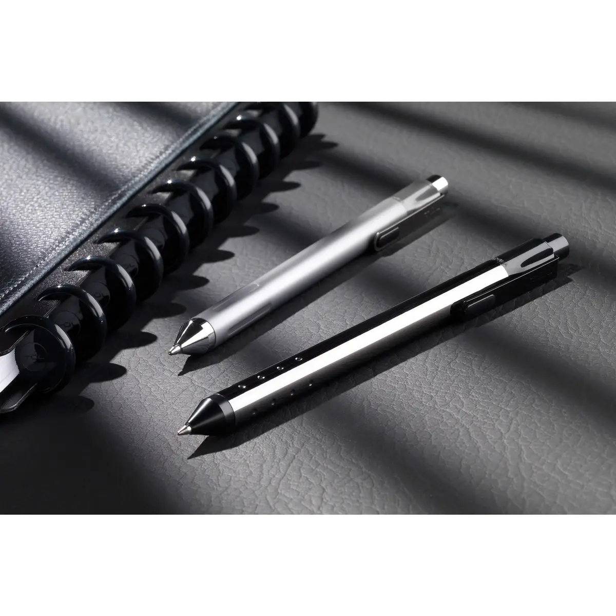 TUL Fine Writing Solid Metal Barrel Ballpoint Pen With 2 Refills, Medium Point, 1.0 mm, Silver Barrel, Assorted Ink Colors | Smooth Writing Instrument - view 4