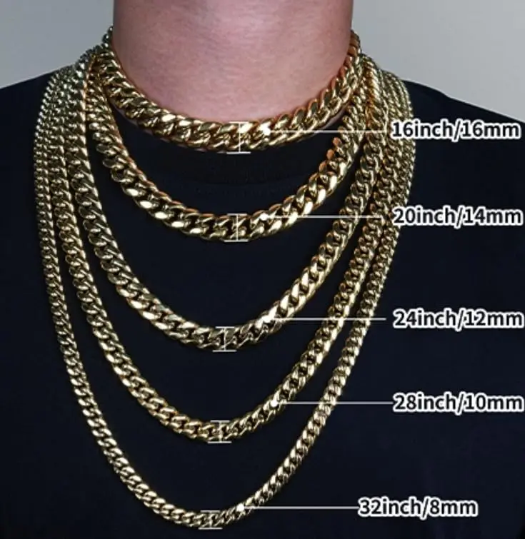 PY BLING 10mm Miami Cuban Link Chain Necklace 22 Inch | Durable Buckle Closure - view 7
