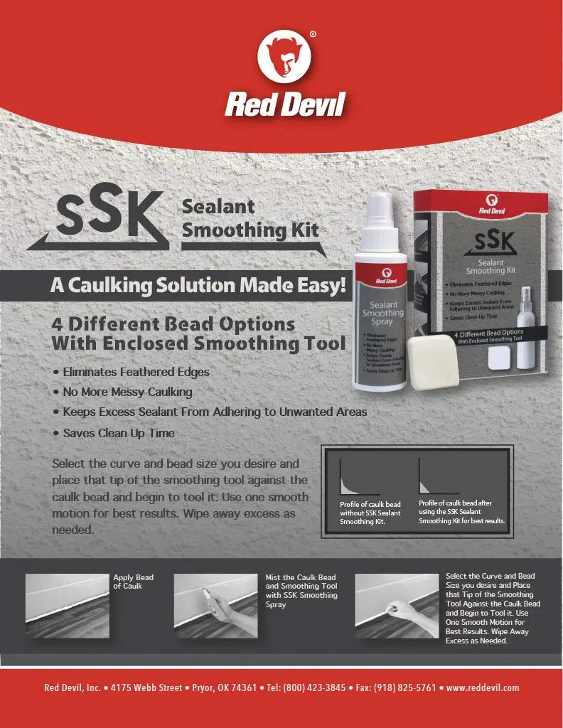 Red Devil Sealant Smoothing Kit | Professional Caulking Tool for DIY & Experts - view 2