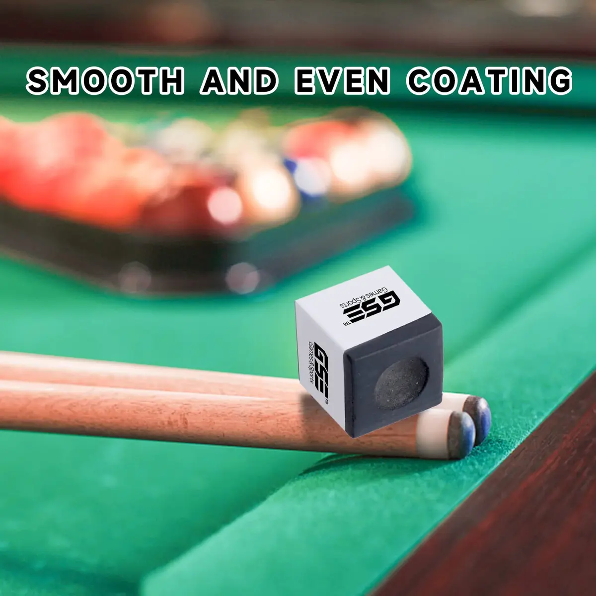 GSE Games & Sports Expert 12-Pack Billiard Pool Cue Chalks (Black) | Low Dust, Anti-Miscue, Enhanced Spin & Control - view 4