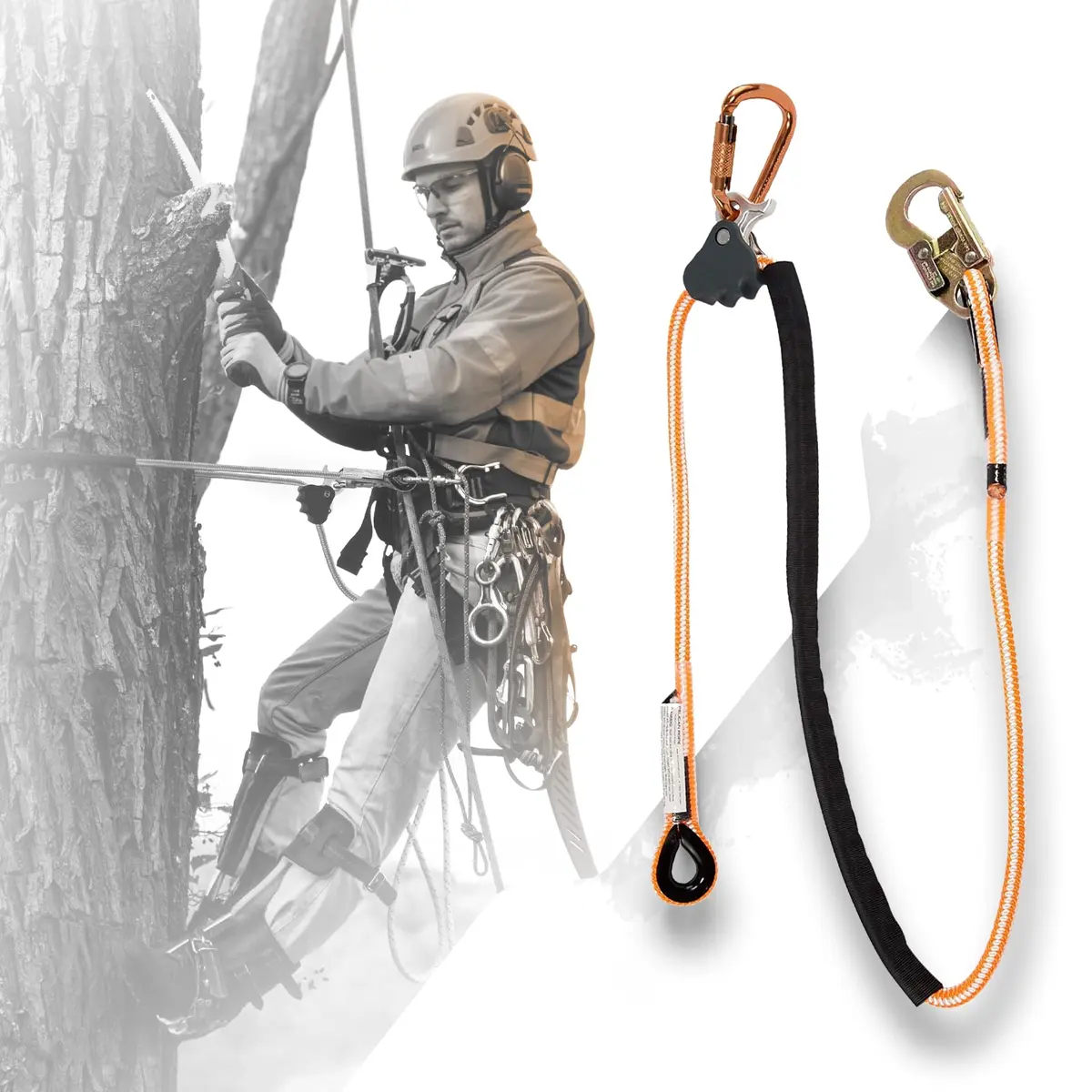 Pelican Rope ProClimb Arborist Positioning Lanyard 1/2 in x 8 ft | ANSI/OSHA Certified for Tree Climbing & Work Positioning - view 5