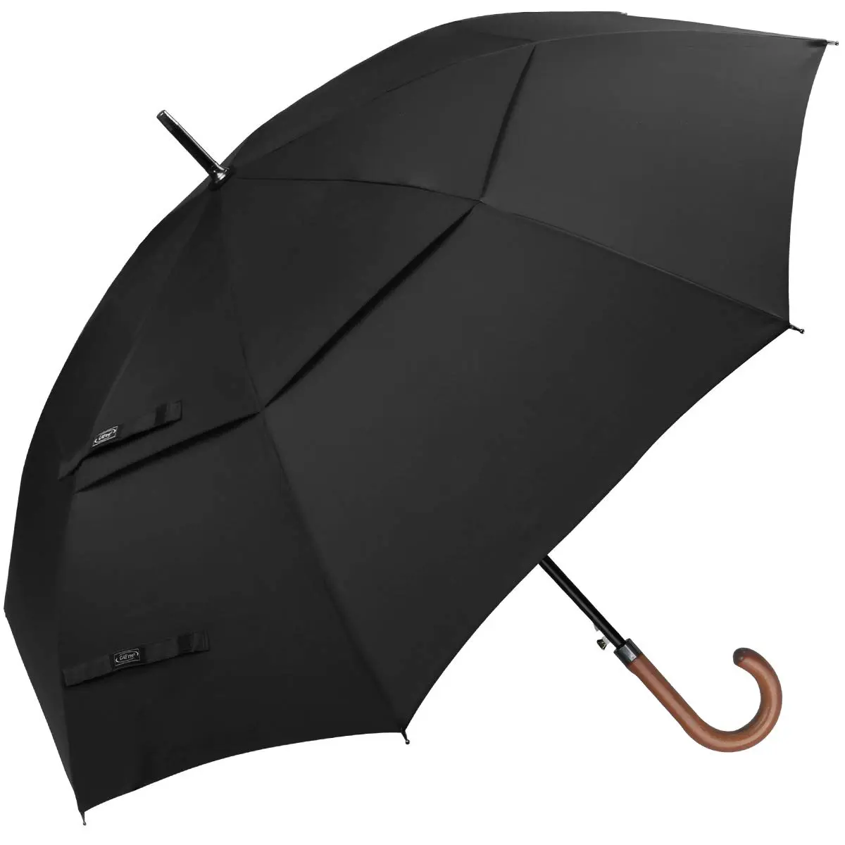 G4Free 62 Inch Golf Umbrella Windproof Large Stick Umbrella with Wooden J Handle and Fiberglass Frame | Auto Open, Vented Double Canopy - main product image