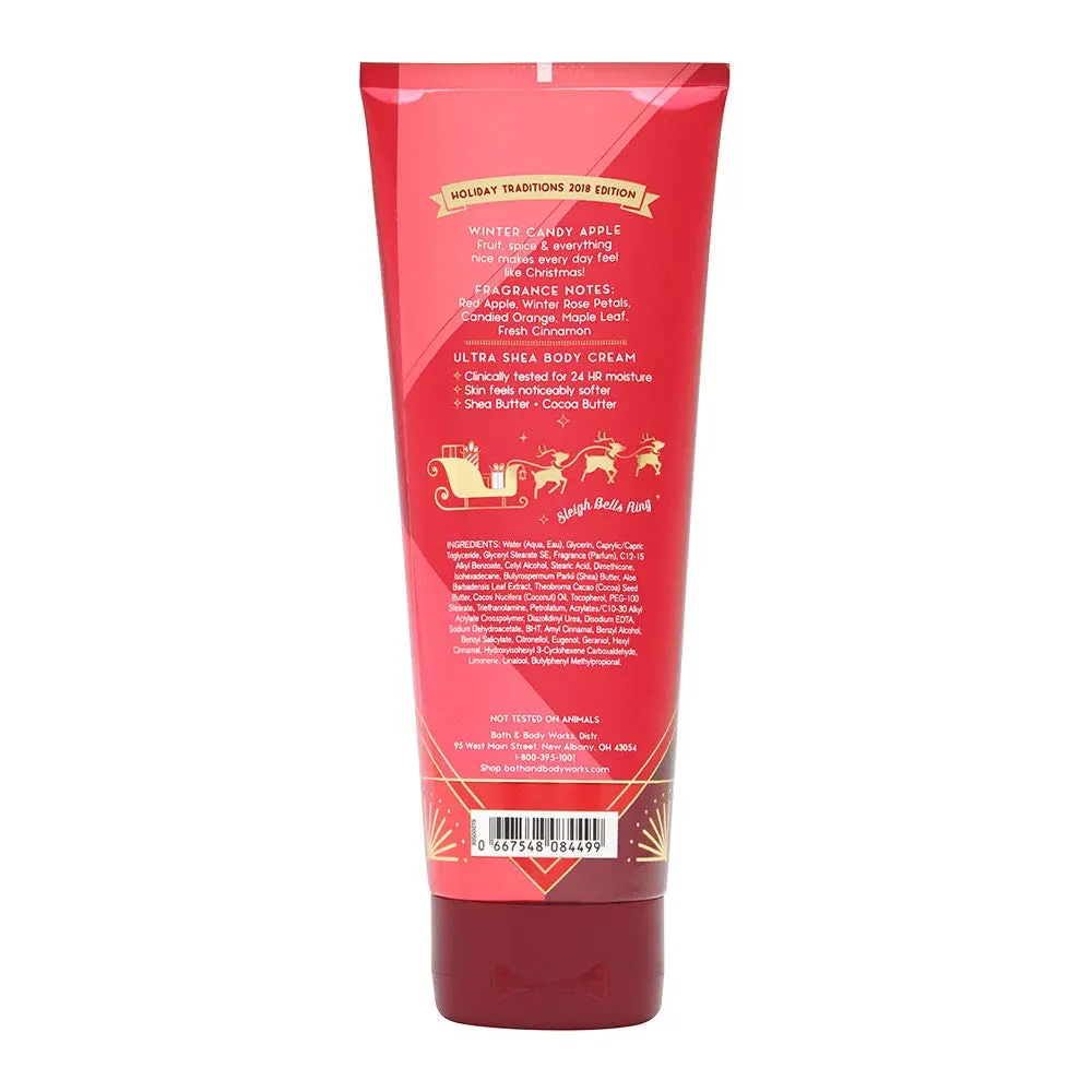 Bath & Body Works Winter Candy Apple Ultra Shea Body Cream 8 Oz | Moisturizes Sensitive Skin with Shea & Hyaluronic Acid - view 2