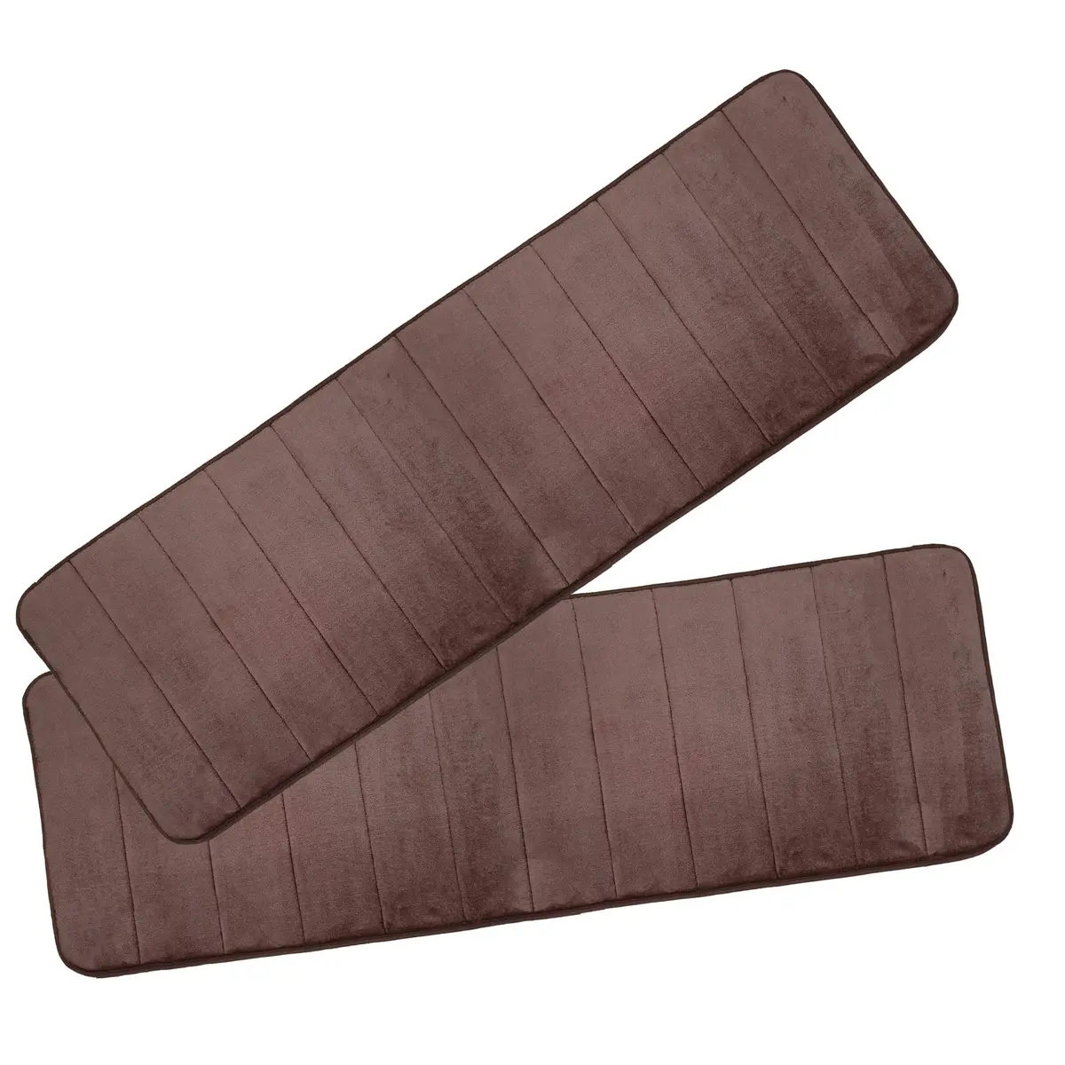 MG MACRO GIANT Memory Foam Bath Mat 46.5" x 15.5" Brown | Non Slip Comfort - main product image