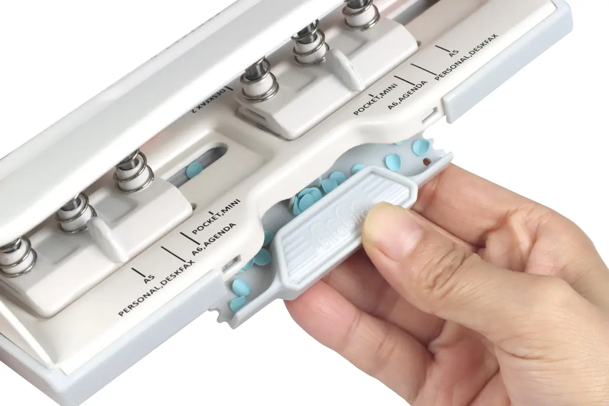BiraBira 6 Hole Punch, 8 Sheet Capacity for Planners and 6 Ring Binders | Adjustable Metal Punch - view 5