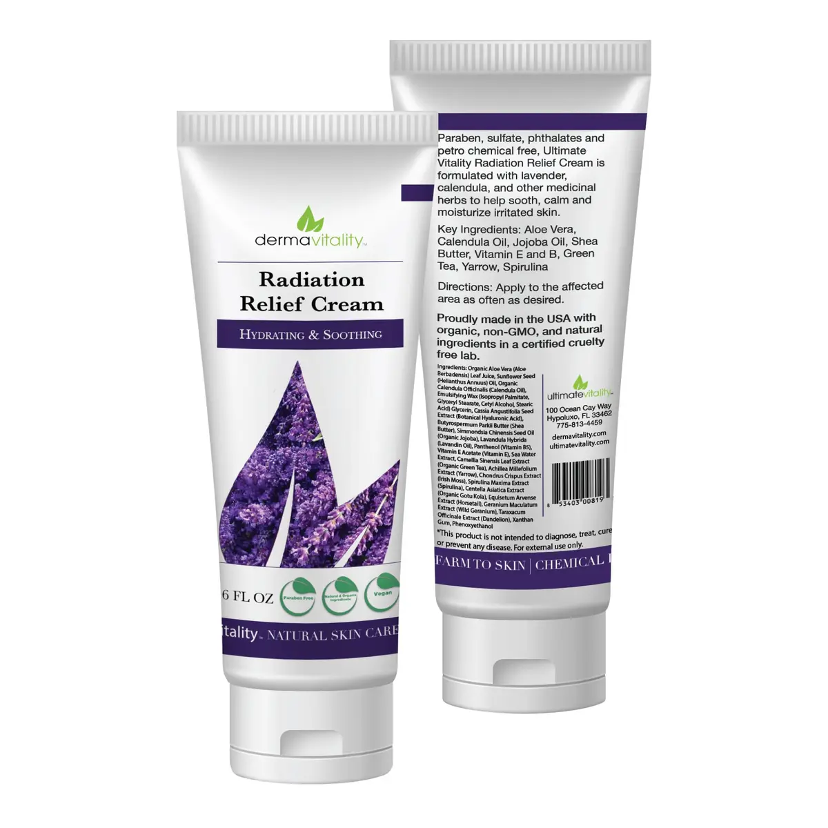 UltimateVitality Radiation Burn Relief Cream Calendula Cream 177ml (6 oz) | Natural Organic Formula - view 7
