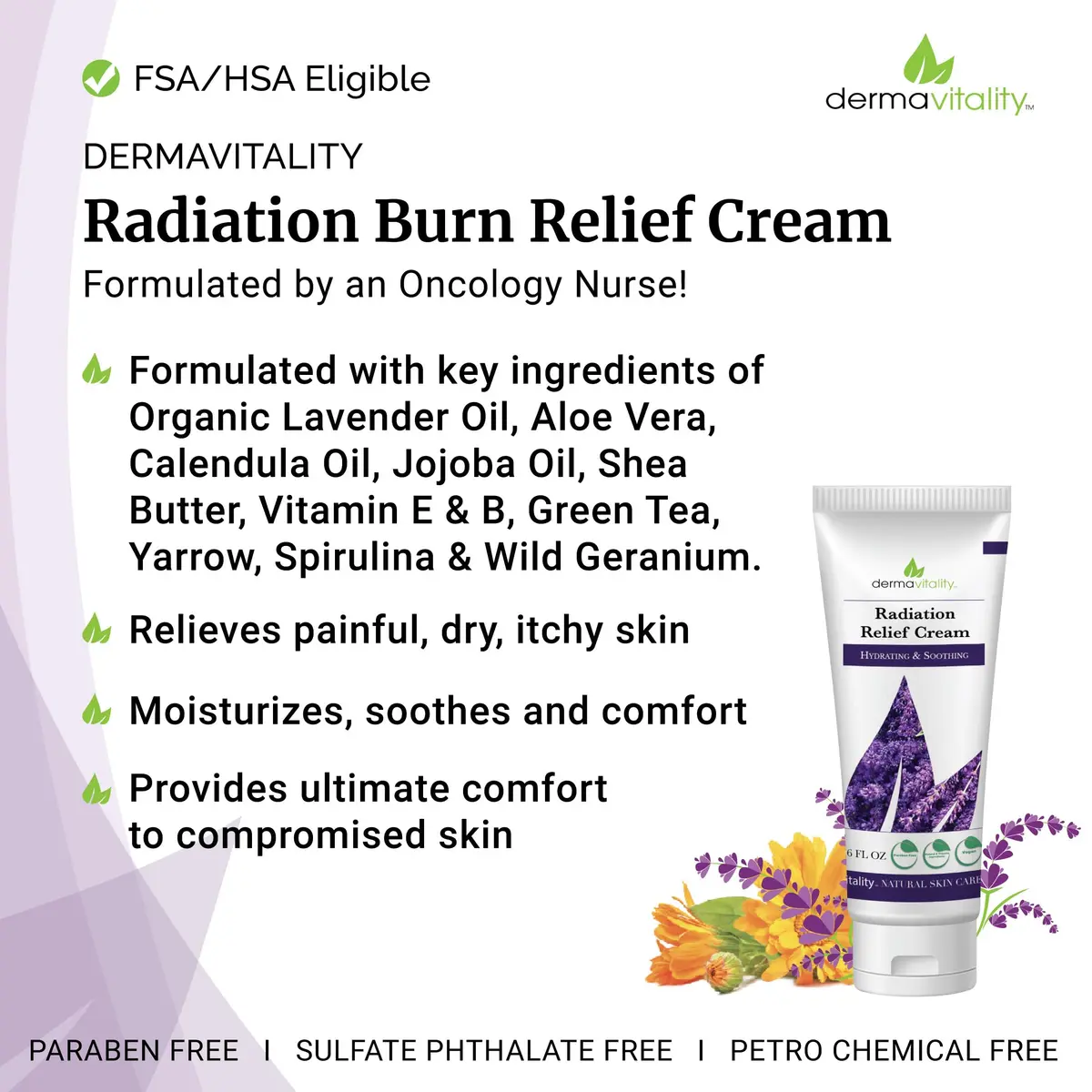 UltimateVitality Radiation Burn Relief Cream Calendula Cream 177ml (6 oz) | Natural Organic Formula - view 4