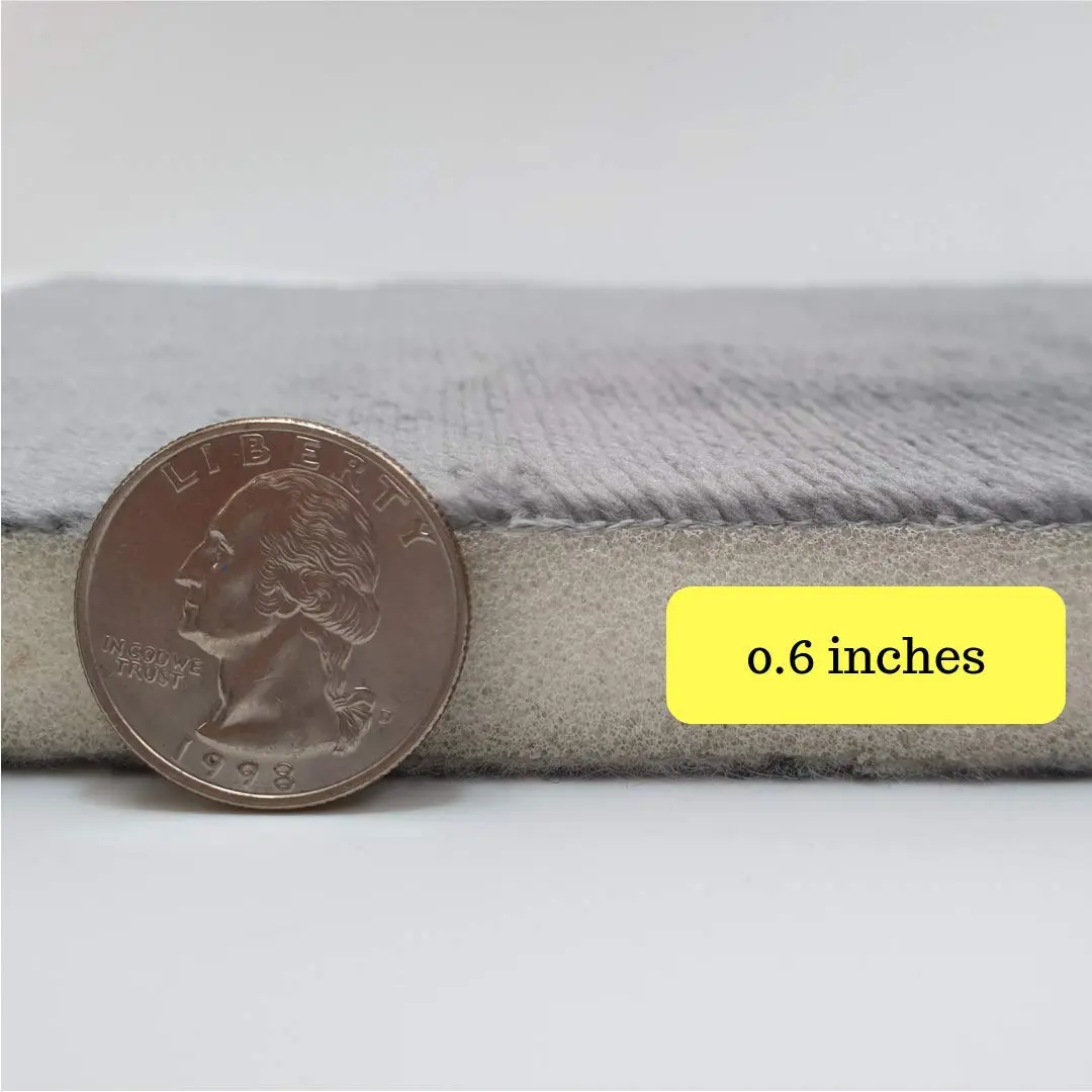 MG MACRO GIANT Memory Foam Bath Mat Set of 2 | Non Slip, Water Absorbent, 46.5" x 15.5" | Gray - view 6