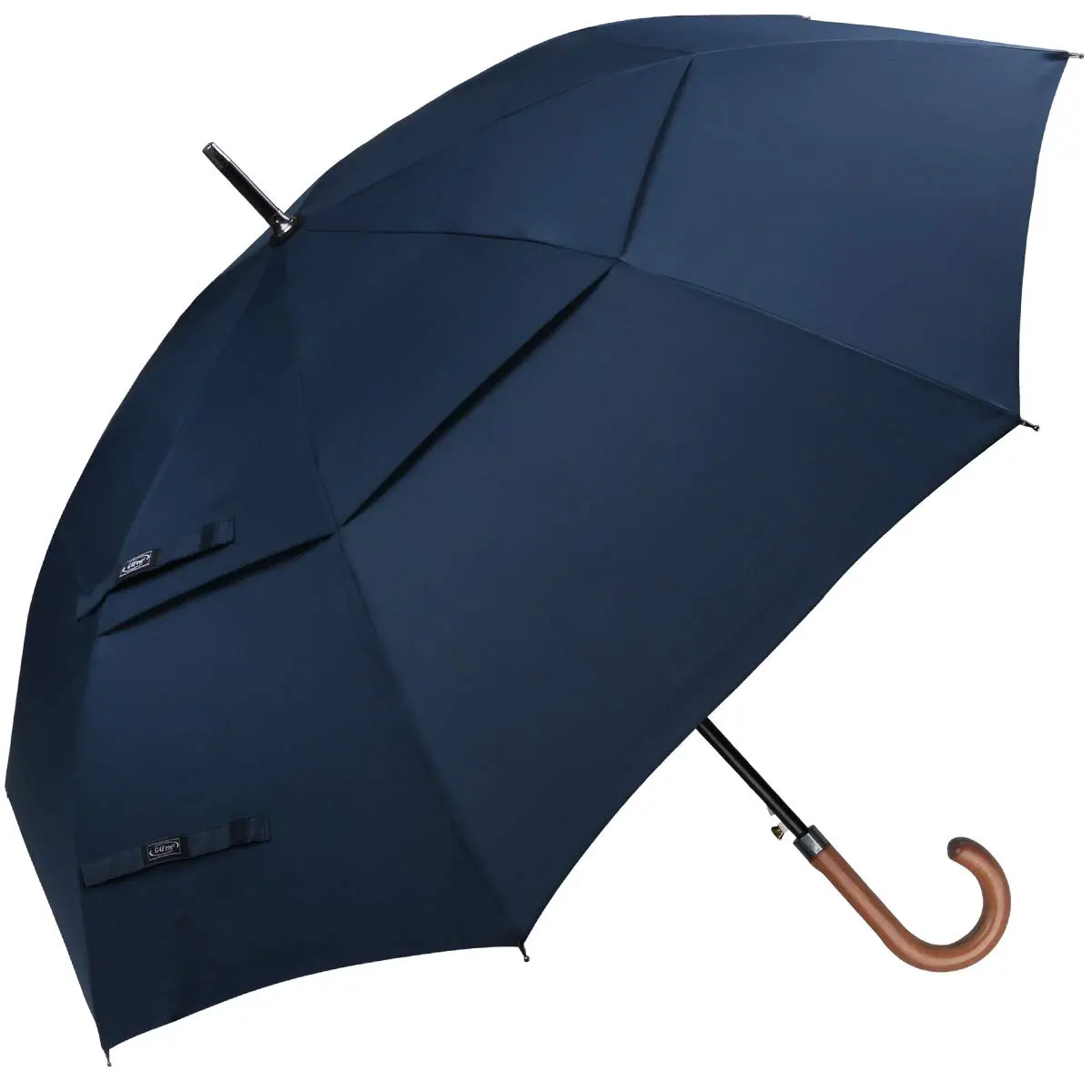 G4Free 62 Inch Golf Umbrella Windproof Large Stick Umbrella with Wooden J Handle | Fiberglass Ribs - main product image