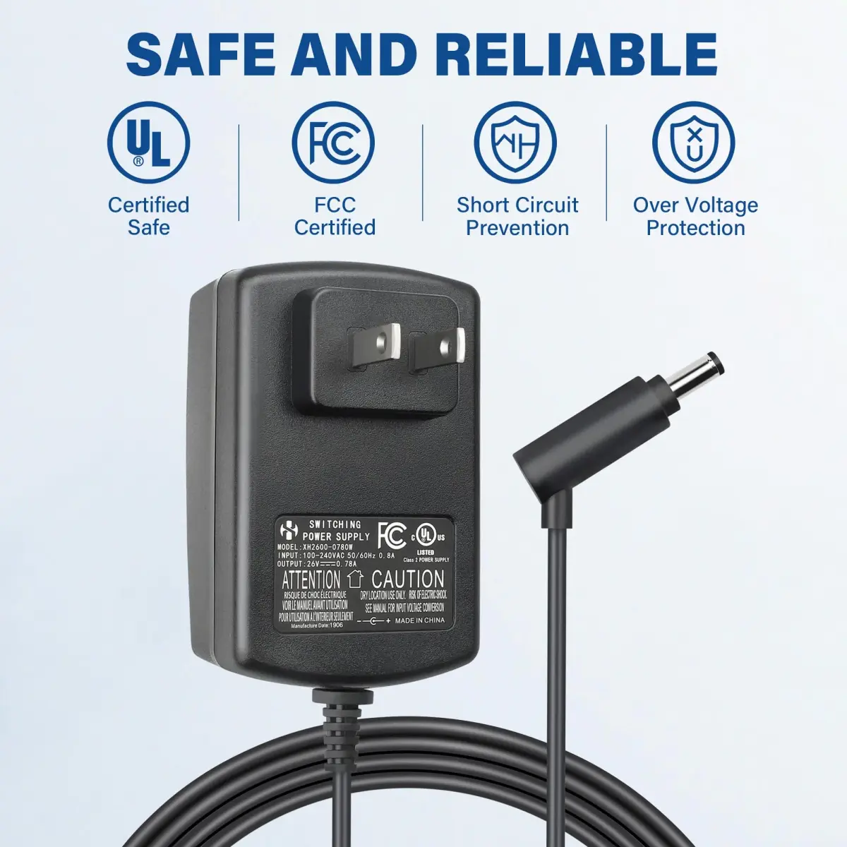 LotFancy 26V AC DC Adapter Charger for Dyson V6 V7 V8 Vacuum Power Supply | UL Listed 6FT Cord - view 5