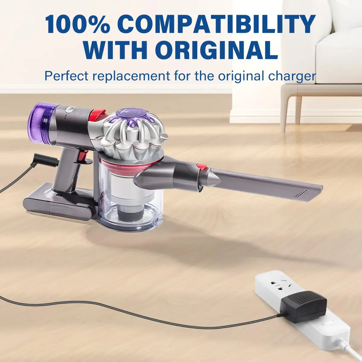LotFancy 26V AC DC Adapter Charger for Dyson V6 V7 V8 Vacuum Power Supply | UL Listed 6FT Cord - view 2