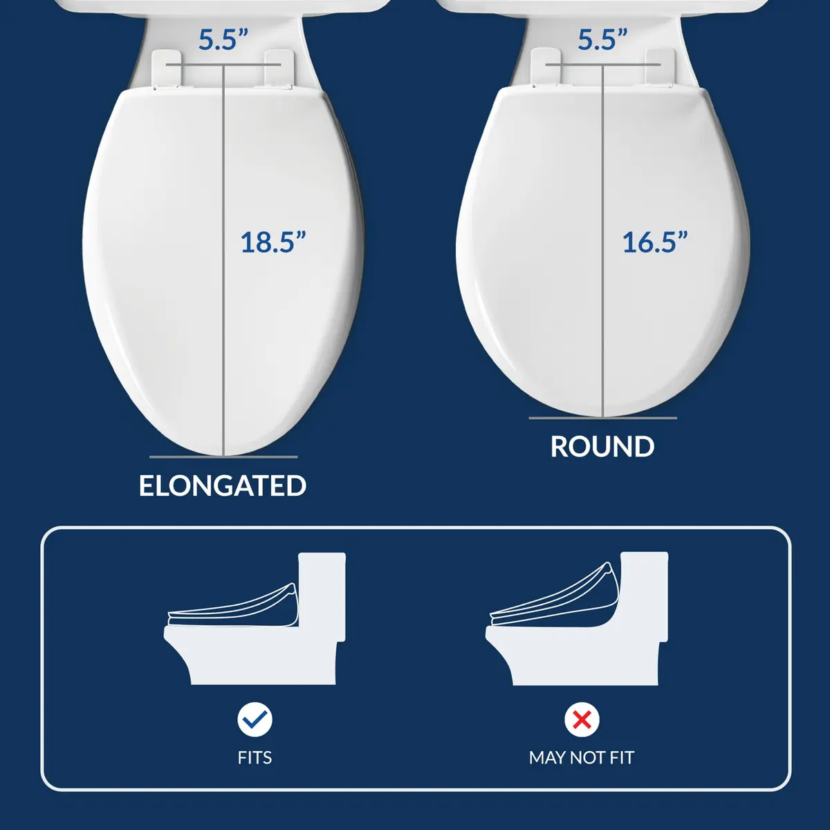 Bio Bidet Slim Zero Non Electric Bidet Toilet Seat Elongated | Dual Nozzles, White, Low Profile - view 7