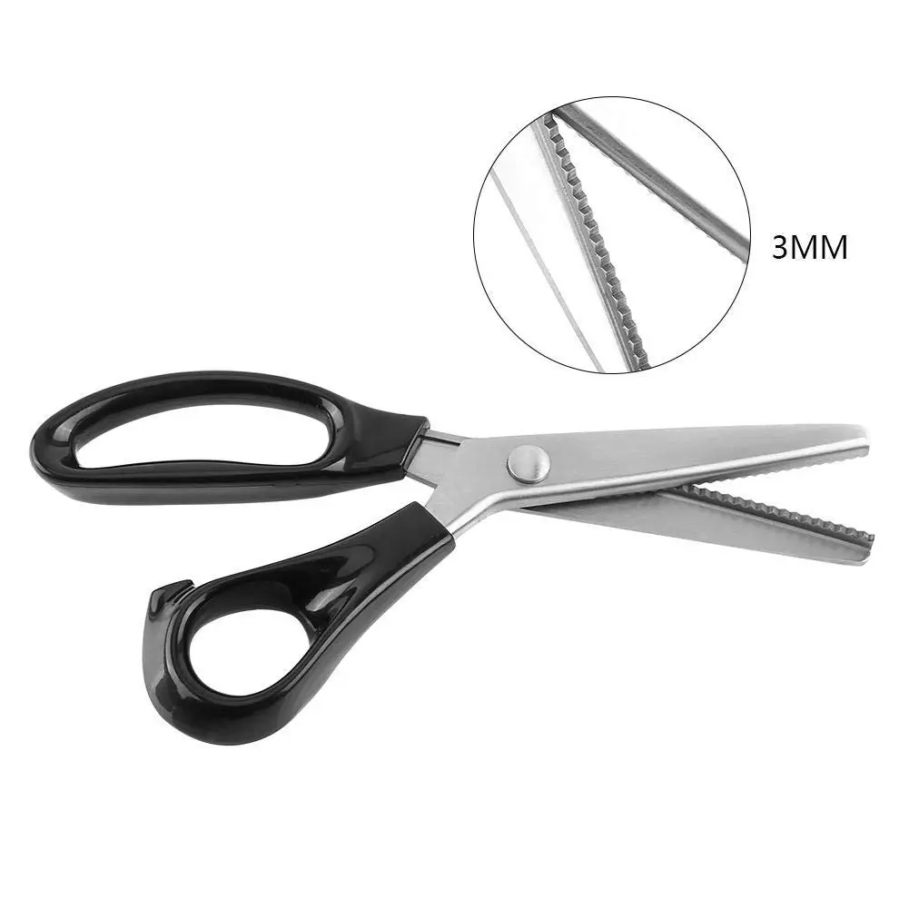 Hilitand Sewing Scissors 23cm | Stainless Steel Pinking Shears for Fabric & Craft - view 6
