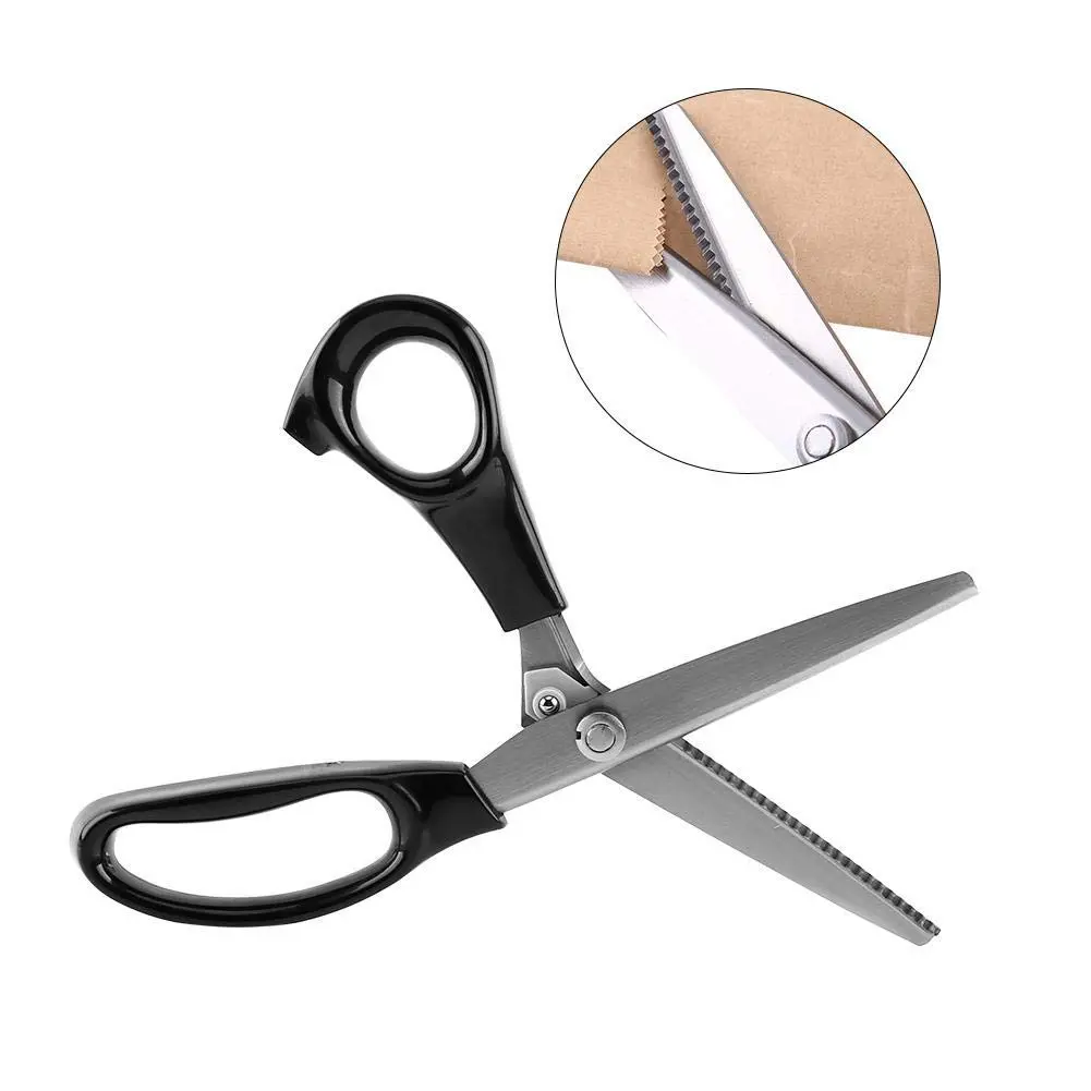 Hilitand Sewing Scissors 23cm | Stainless Steel Pinking Shears for Fabric & Craft - view 7