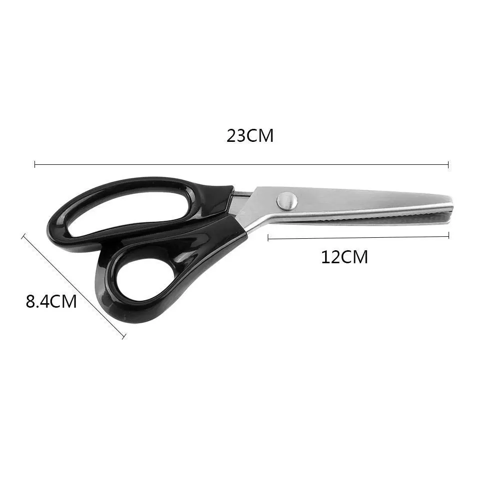 Hilitand Sewing Scissors 23cm | Stainless Steel Pinking Shears for Fabric & Craft - view 3
