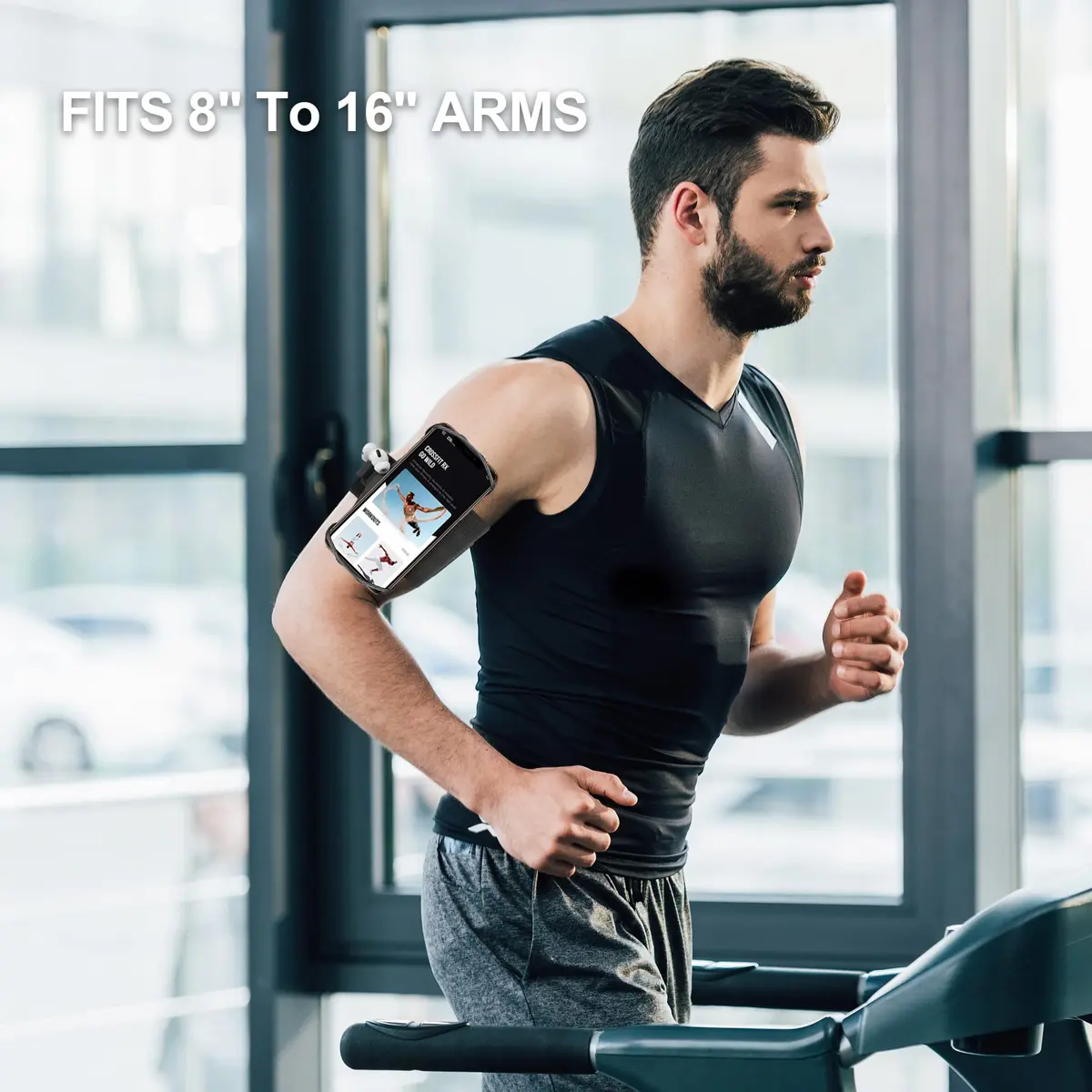 newppon Cell Phone Running Armband - Detachable & 360° Rotatable Universal Cellphone Arm Band for iPhone 17 16 15 14 13 Pro Max Plus Samsung Galaxy Note S24 S23 | Fits All Smartphones - view 6