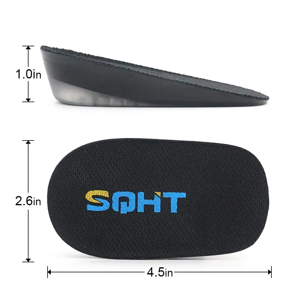 SQHT Height Increase Gel Heel Shoe Lift Inserts 2.54 cm (1 Inch) | Doctor Recommended for Foot Pain - view 5