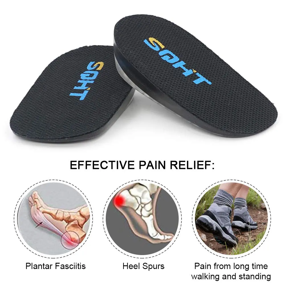 SQHT Height Increase Gel Heel Shoe Lift Inserts 2.54 cm (1 Inch) | Doctor Recommended for Foot Pain - view 4