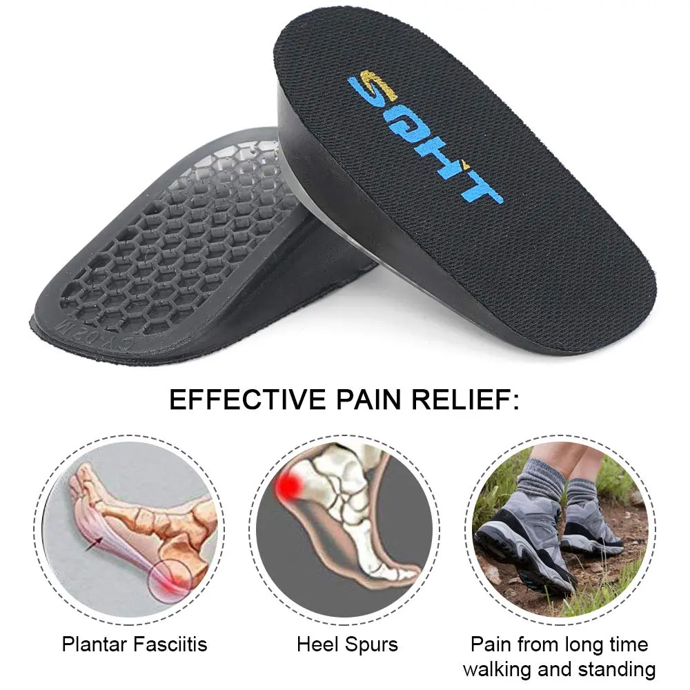 SQHT Height Increase Insoles - Gel Shoe Heel Lift Inserts & Pads | 1.4 Inch Height Boost for Men & Women - view 3