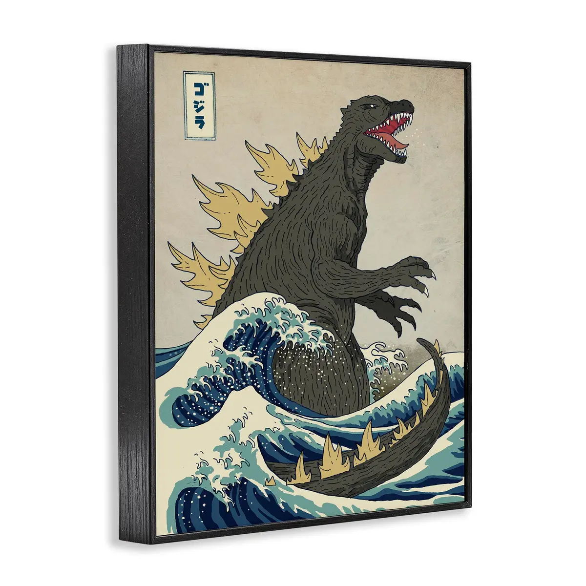 Stupell Industries Wall Art 'Nautical Godzilla Eastern Style Illustration' | Framed Giclee Art 14"L x 11"W - view 2