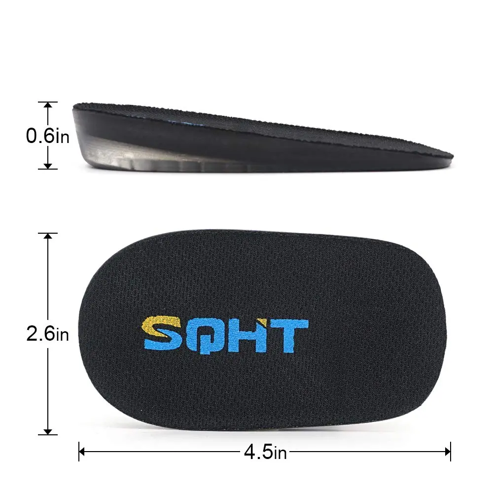 SQHT Height Increase Insole - Gel Heel Shoe Lift Inserts | 0.6 Inch Height Boost for Men & Women - view 5
