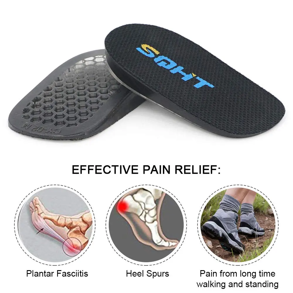 SQHT Height Increase Insole - Gel Heel Shoe Lift Inserts | 0.6 Inch Height Boost for Men & Women - view 4