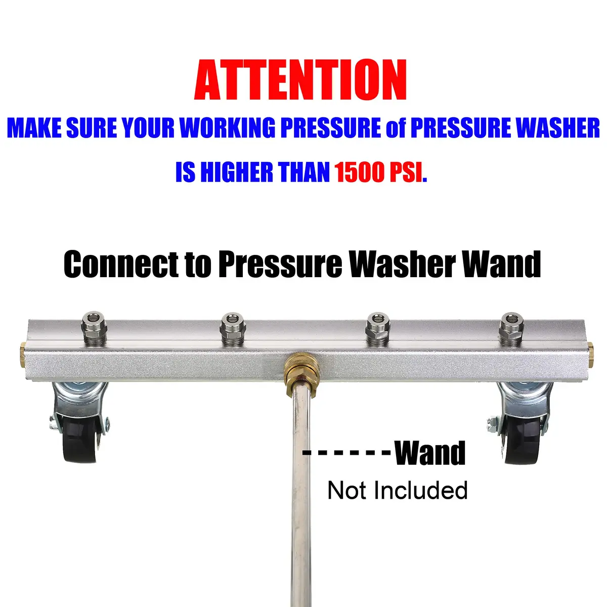 M MINGLE 13’’ Pressure Washer Undercarriage Cleaner 4000 PSI | Durable Aluminum & Brass - view 2