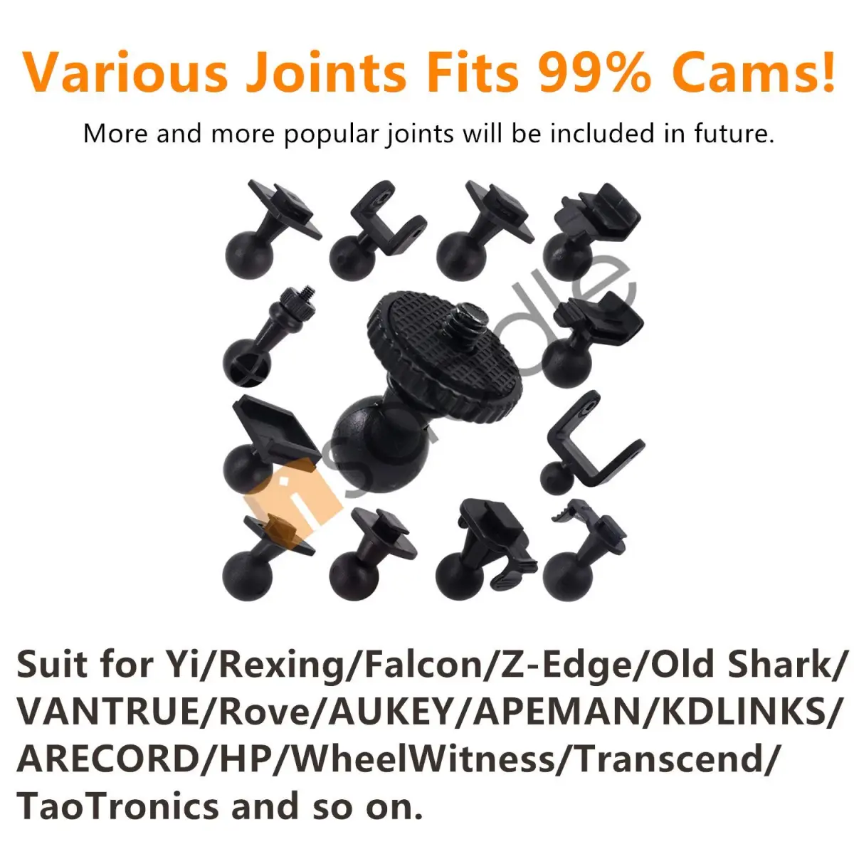 iSaddle Dash Cam Suction Mount with Various Joints | Universal Fit for 99% On-Dash Cameras - view 2