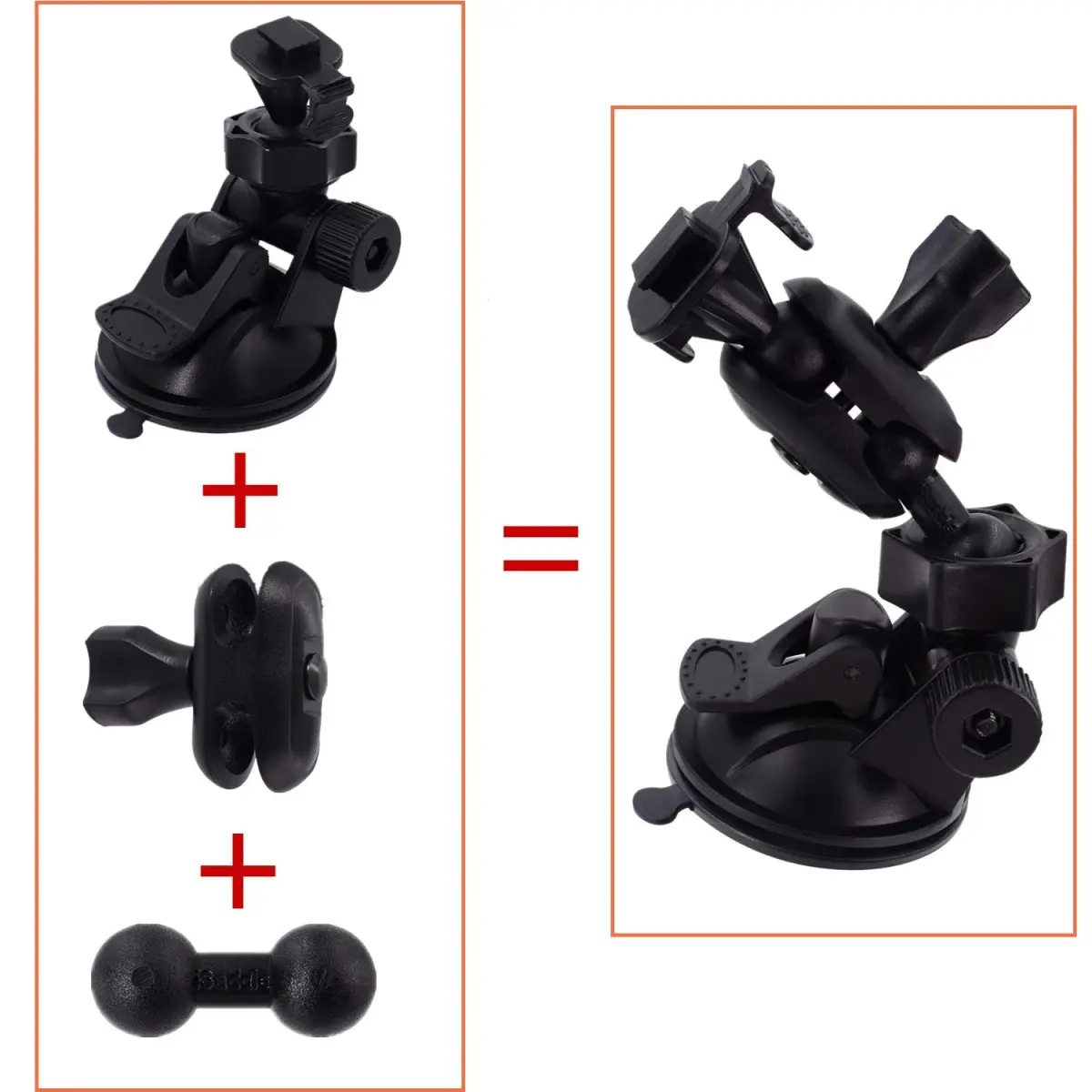 iSaddle Dash Cam Suction Mount with Various Joints | Universal Fit for 99% On-Dash Cameras - view 3