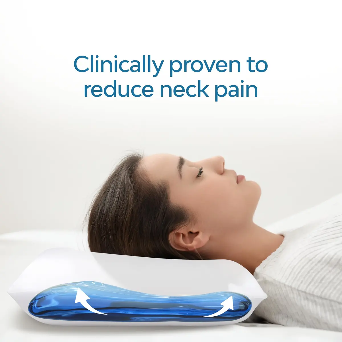 Mediflow Water Pillow with Memory Foam | Adjustable Waterbase & Support for All Sleepers - view 3