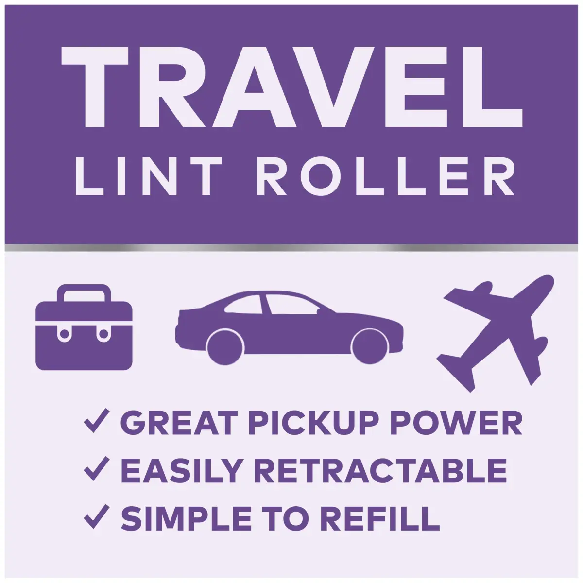 Scotch-Brite Mini Travel Lint Roller with 30 Sheets | Compact & Sticky for Pet Hair - view 3