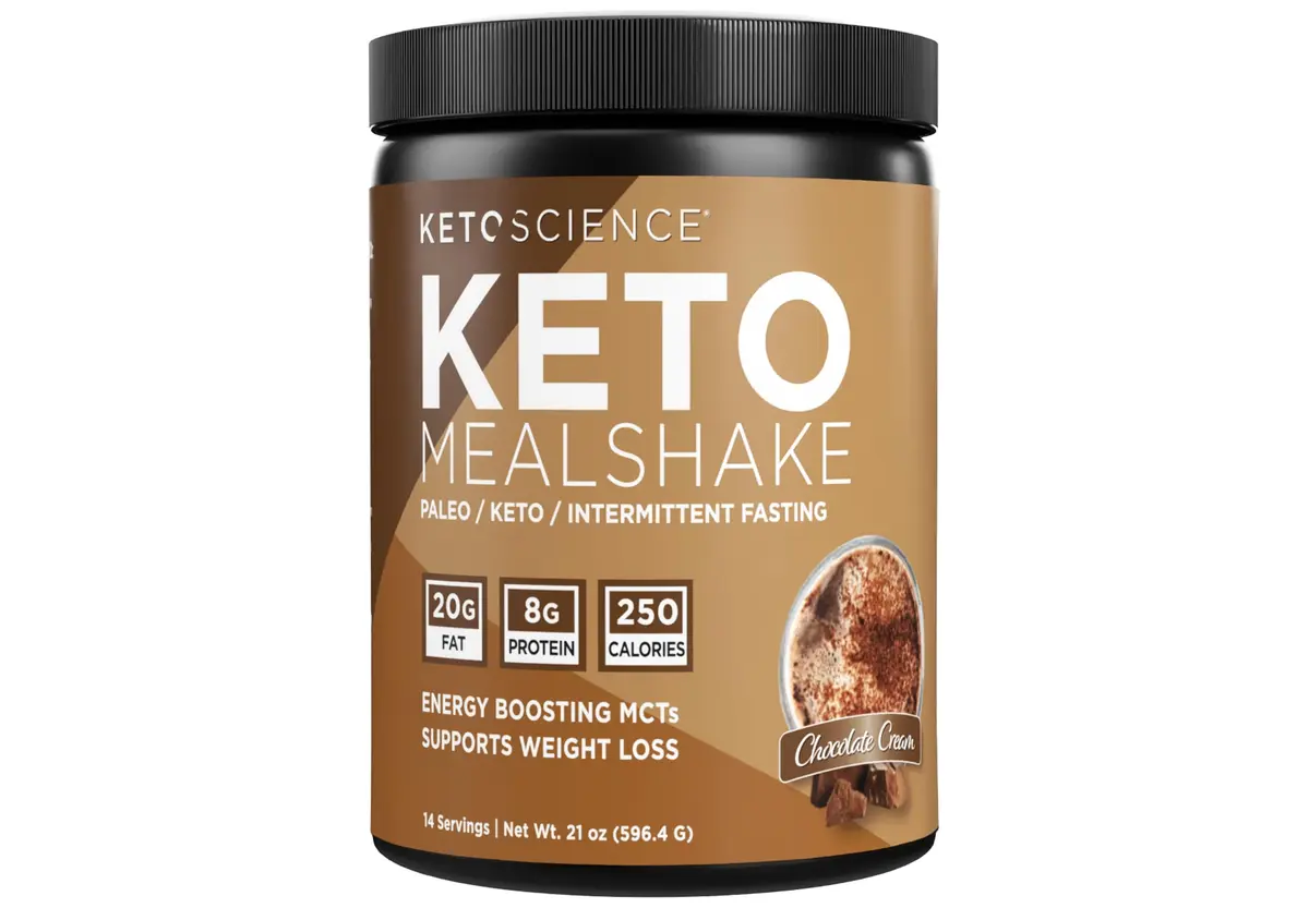 Keto Science Keto Shake Powder – Chocolate | Meal Replacement with MCT Oil & Collagen (20.49 oz) - main product image