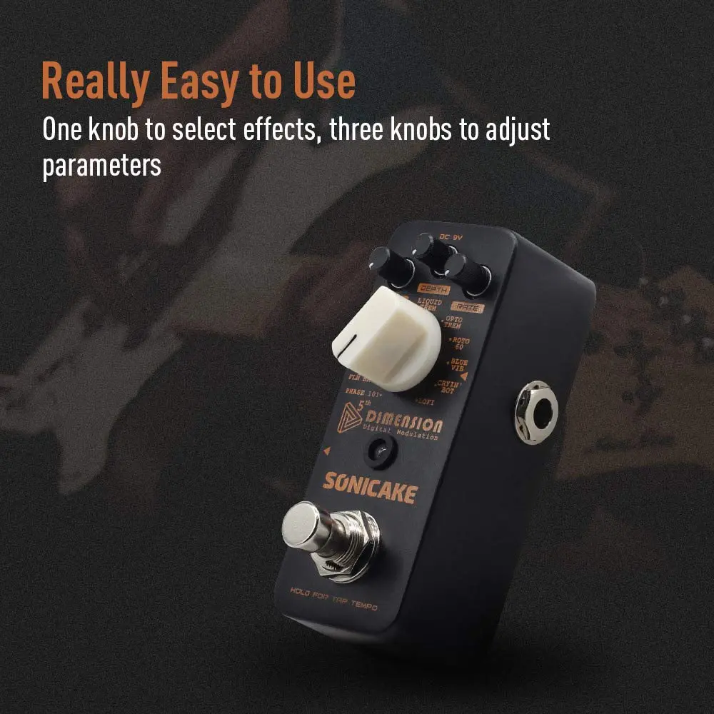 SONICAKE 5th Dimension Modulation Guitar Pedal 11 Modes | Multi-Effects Processor with Tap Tempo - view 3