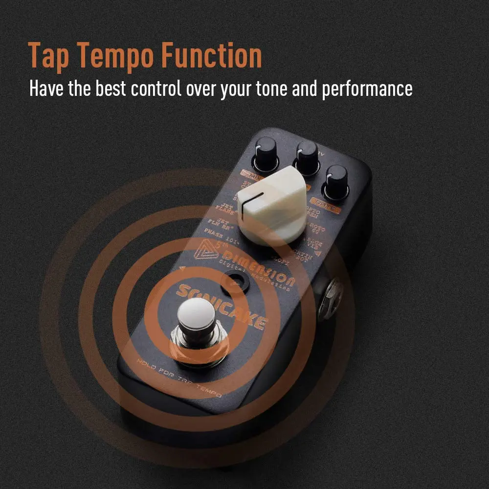 SONICAKE 5th Dimension Modulation Guitar Pedal 11 Modes | Multi-Effects Processor with Tap Tempo - view 4