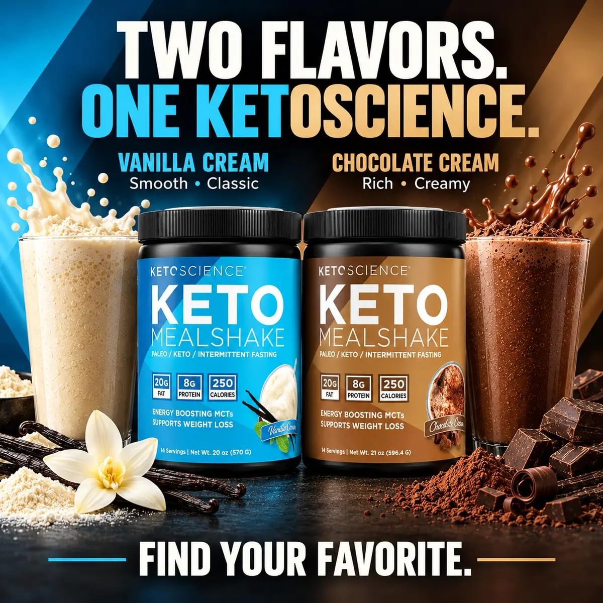 Keto Science Ketogenic Meal Shake Vanilla 20.83oz | Supports Weight Loss & Keto Goals - view 8