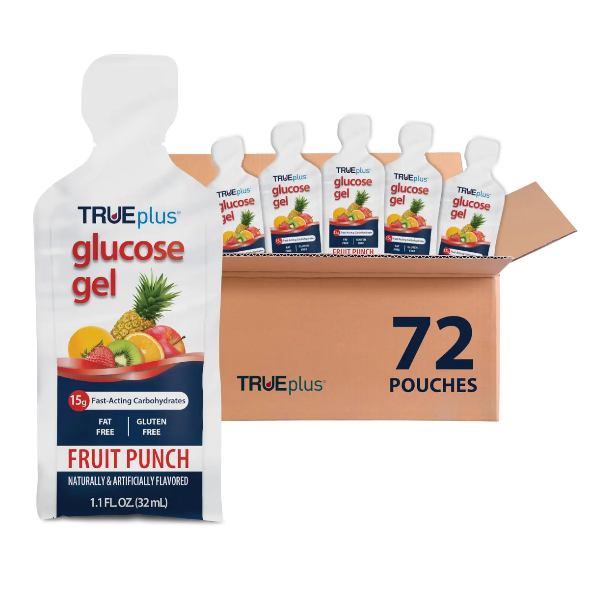 TRUEplus Glucose Gel Pouch 15g | Fast-Acting Carbohydrates for Energy Support - main product image